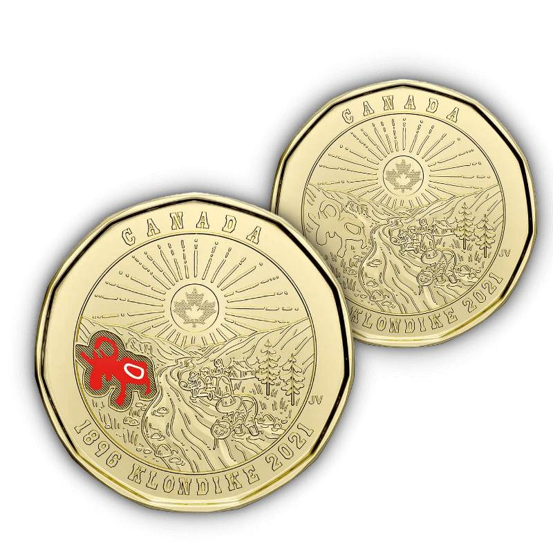 Loonies and commemorative circulation 1 dollar coins. The 1 dollar coin  series from Canada