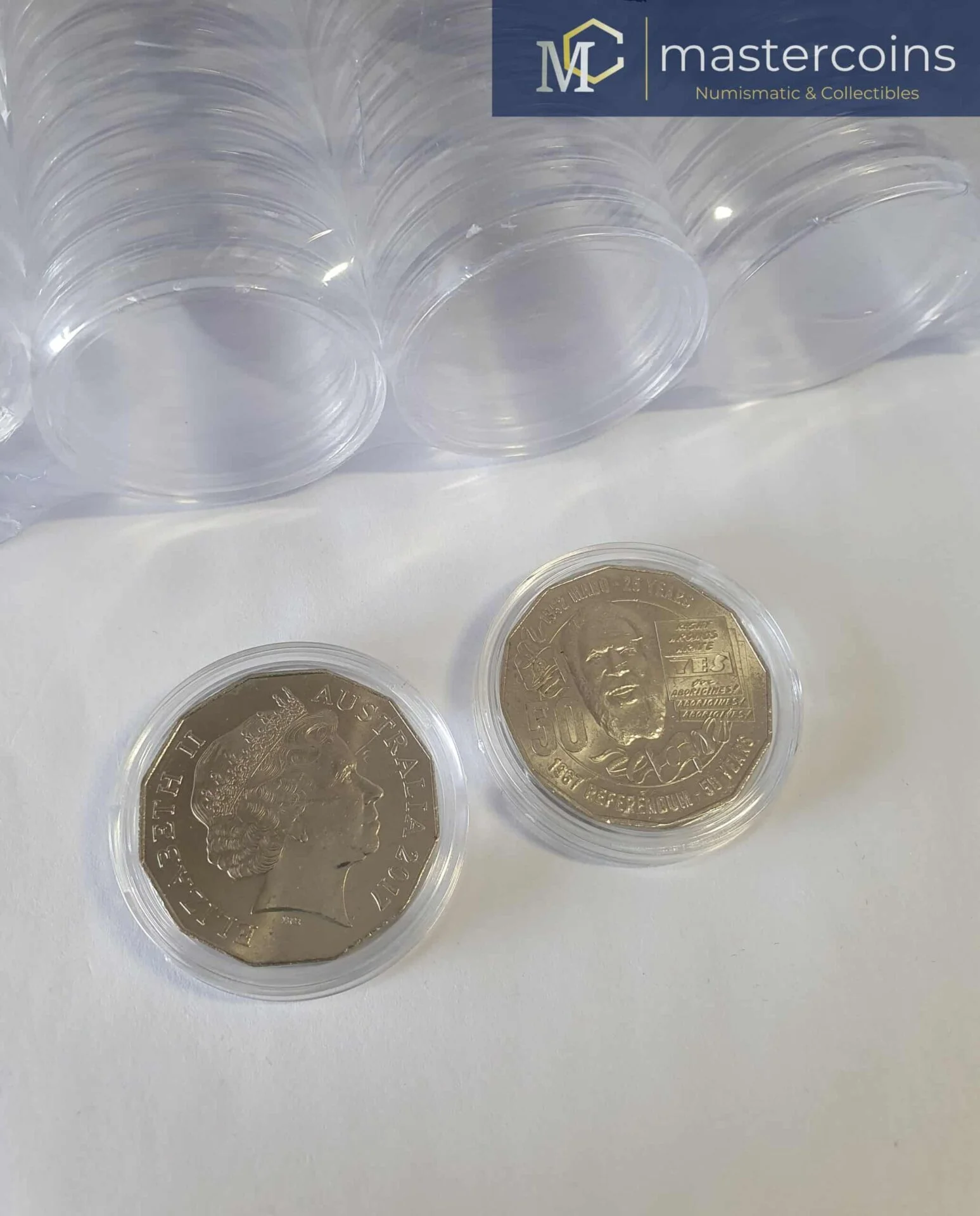 Australian 50 cent Coin Capsules - 33mm