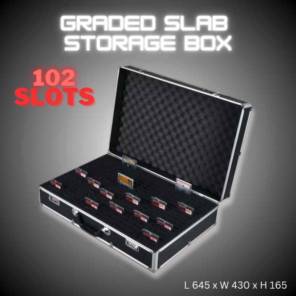 Graded Slab Card Storage Box with Pin Lock (Hold 102 Slabs)