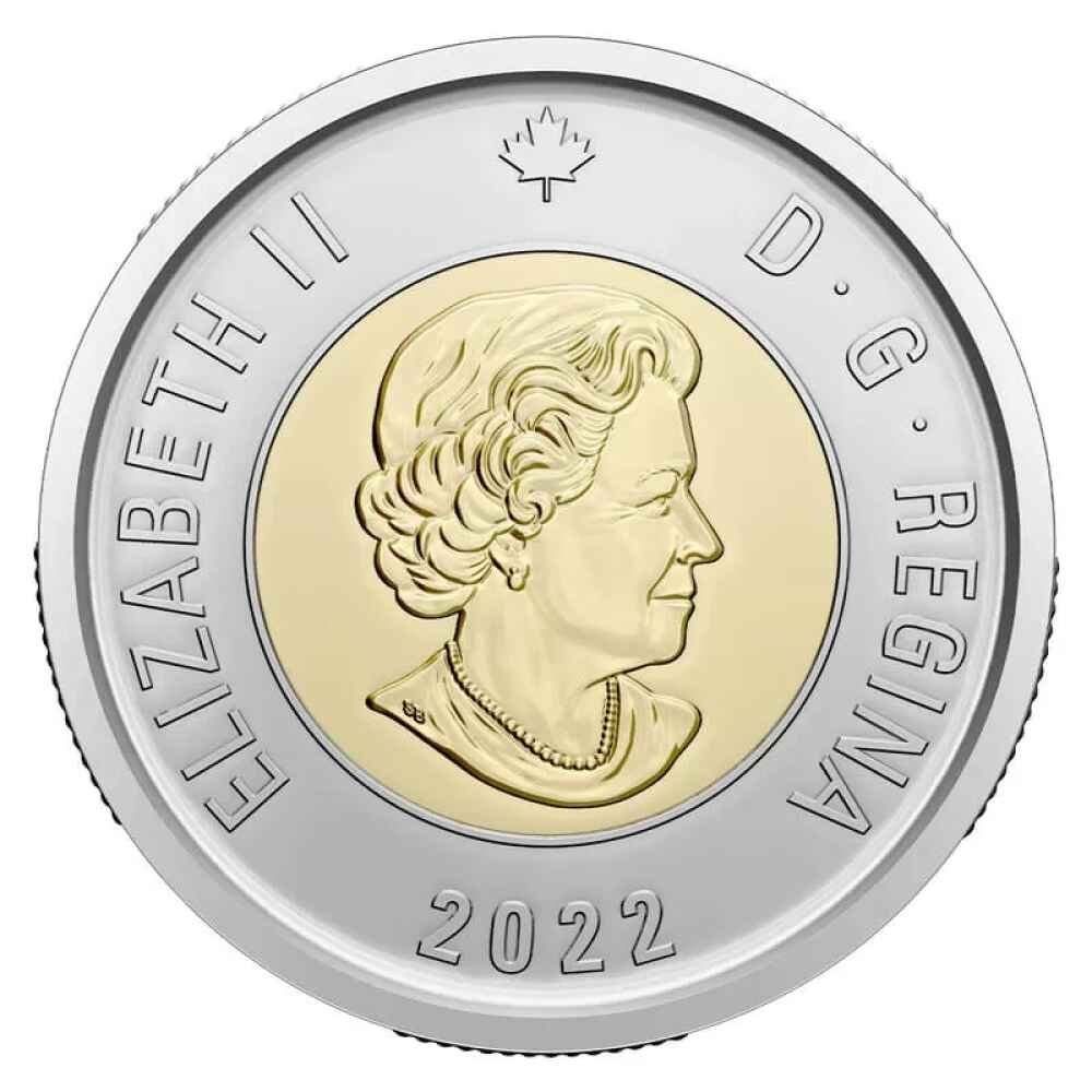 2022 Canadian $2 Summit Hockey Series 50th Anniv Coloured Toonie Special Wrap Coin Roll - Image 3