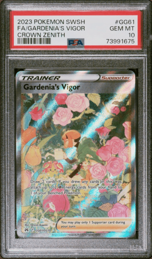 PSA 10 Crown Zenith GG61 Full Art Gardenia's Vigor – Mastercoins