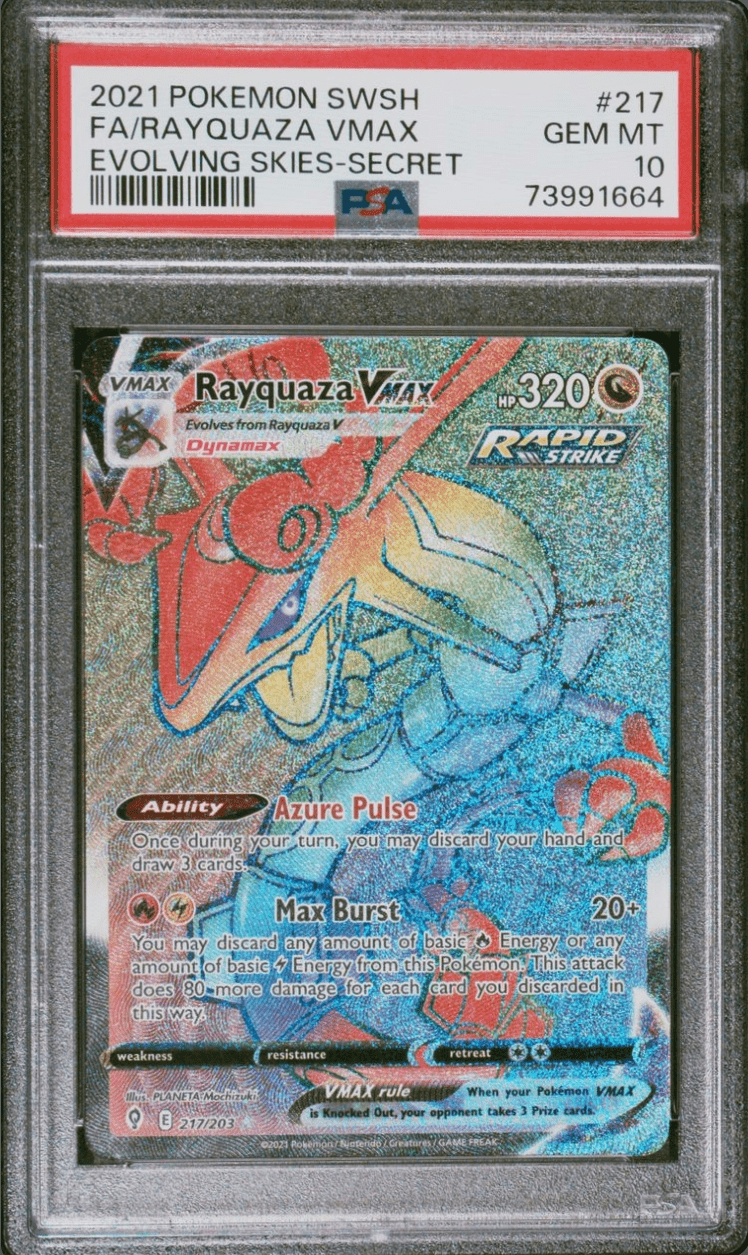 2021 Rayquaza Vmax climax PSA 10