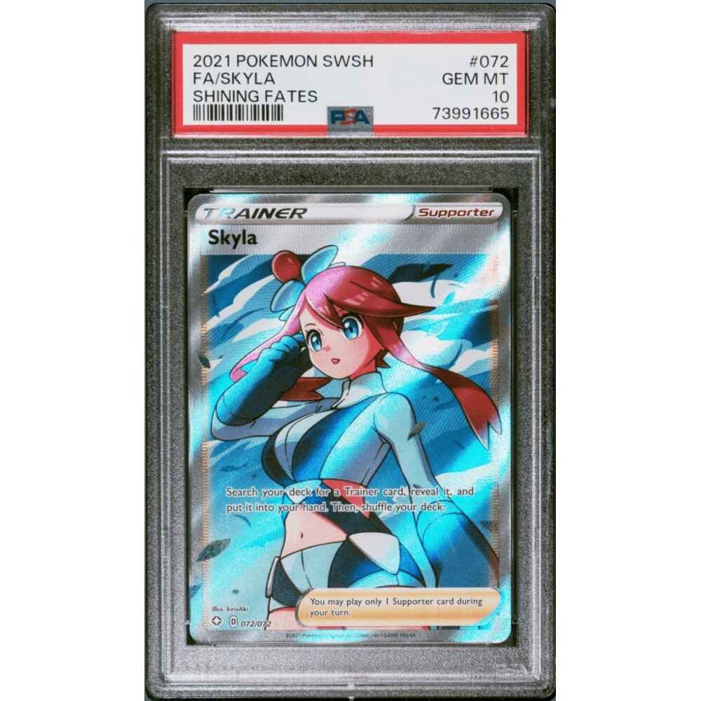 PSA 10 Shining Fates Full Art Skyla 072/072