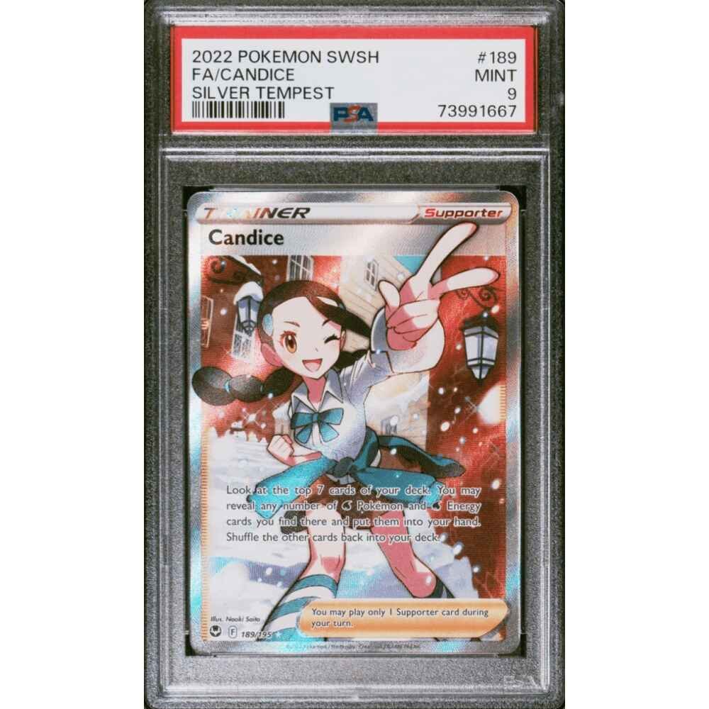 PSA 9 Silver Tempest Full Art Candice 189/195