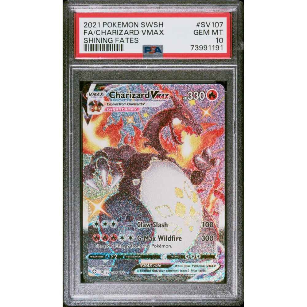 PSA 10 Charizard Vmax SV107 Pokemon Shining Fates