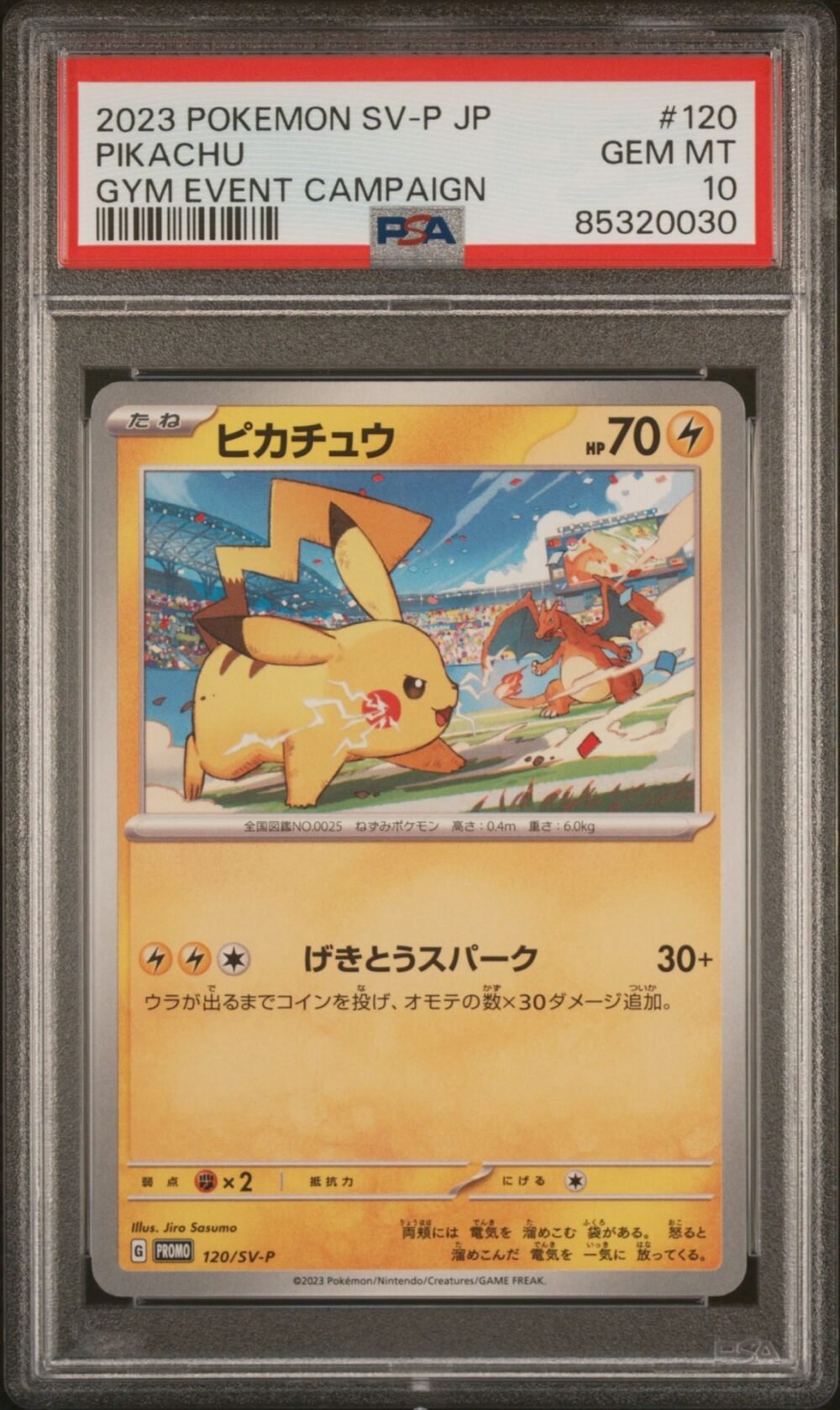 Pikachu 120 SV P Gym Event Campaign PSA 10