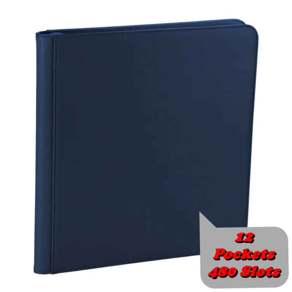 12 Pocket Zip Trading Card Binder - Dark Blue