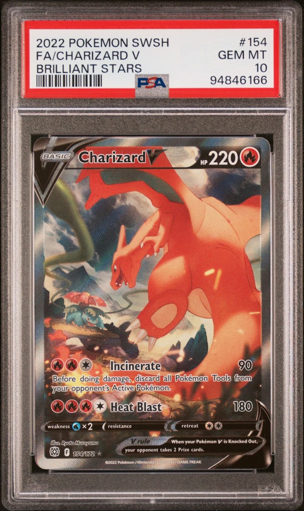 Charizard V 154 Brilliant Stars PSA 10