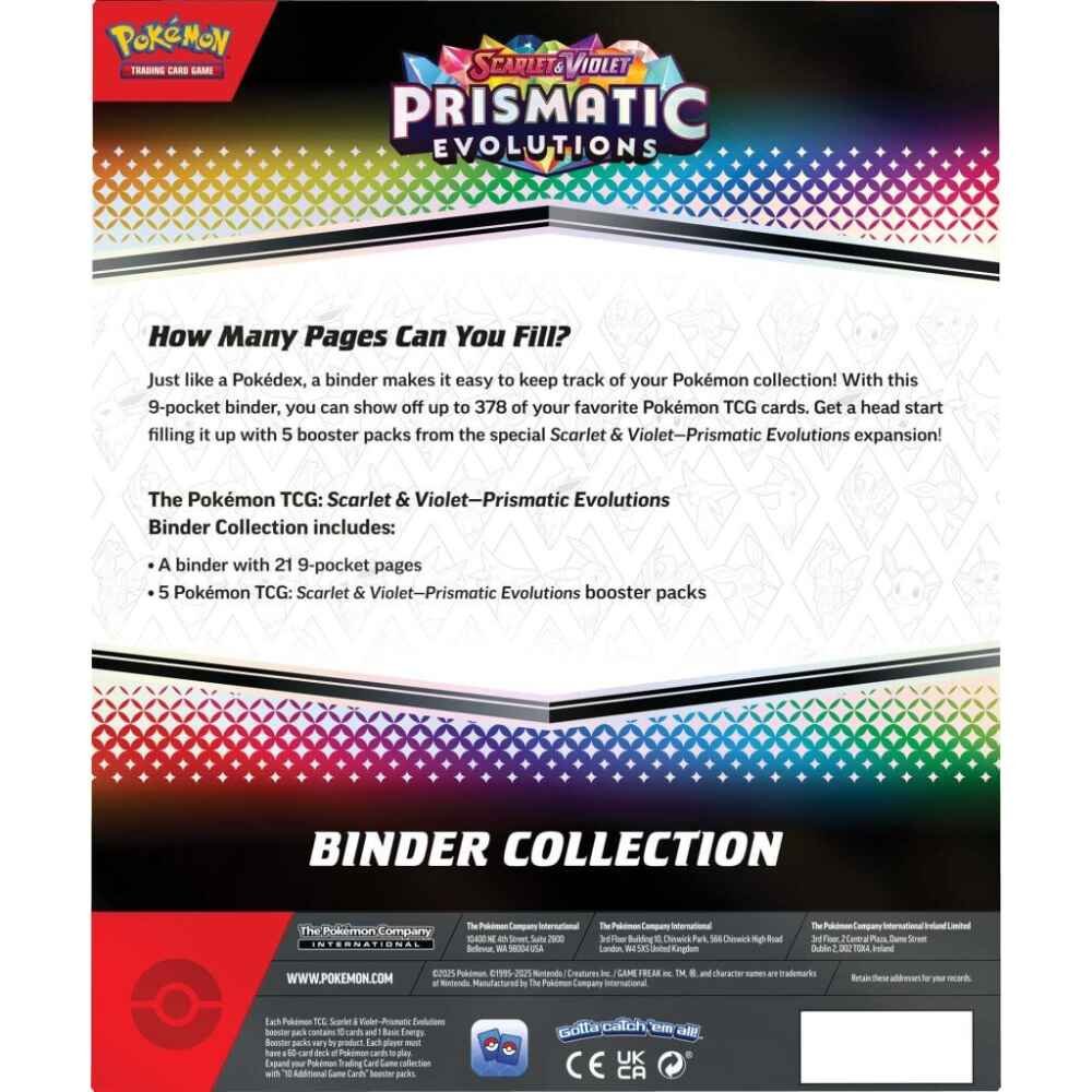 POKÉMON TCG Scarlet & Violet 8.5 Prismatic Evolutions Binder Collection - Image 2