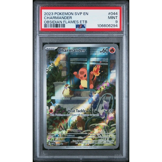 🎯CHARMANDER 004 SVP EN-SV PROMO OBSIDIAN FLAMES ETB PSA 9