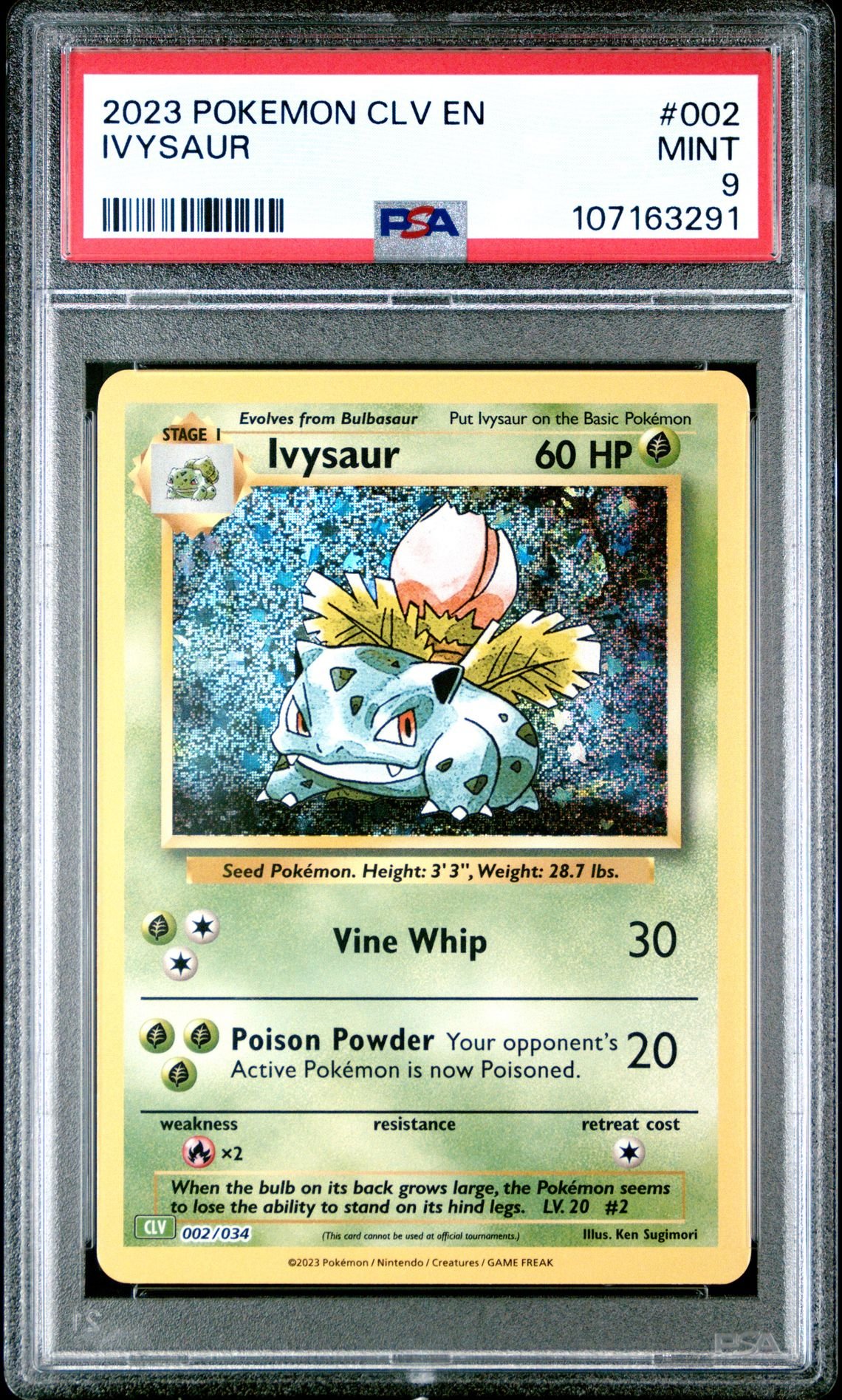 🎯IVYSAUR 002 CLV CLASSIC COLLECTION VENUSAUR & LUGIA DECK PSA 9