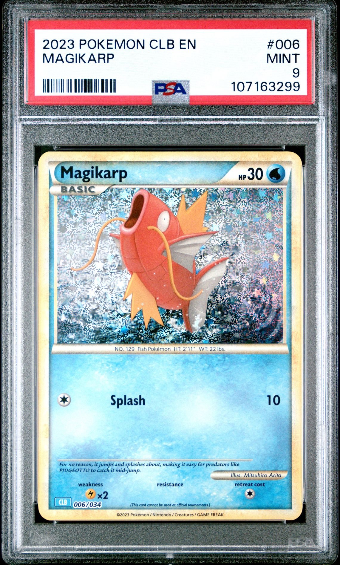 🎯MAGIKARP 006 CLB CLASSIC COLLECTION BLASTOISE & SUICUNE DECK PSA 9