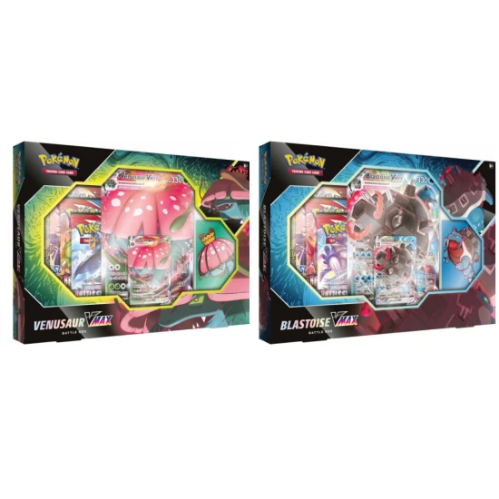 POKÉMON TCG Venusaur & Blastoise VMAX Battle Box Pair