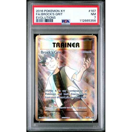 🎰👀 BROCK'S GRIT 107 XY EVOLUTIONS PSA 7