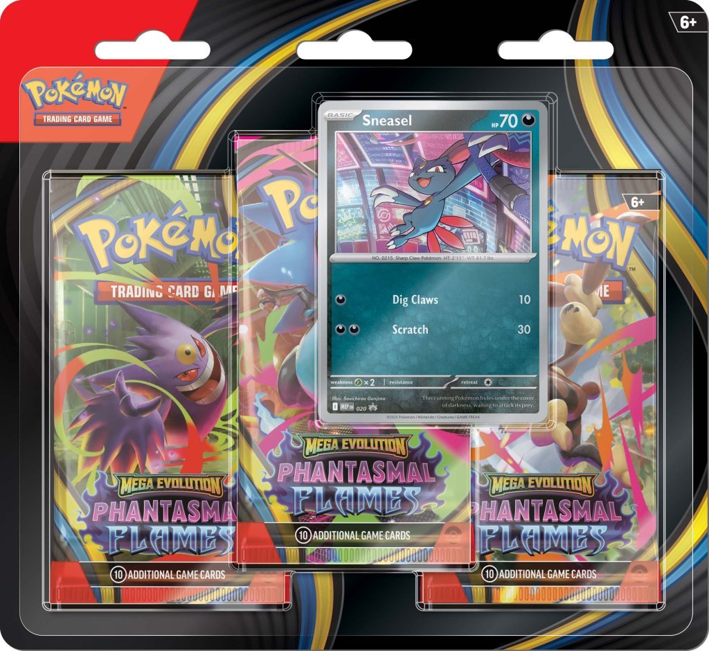 Pokemon TCG: Mega Evolution - Phantasmal Flames Three Booster Blister - Image 2
