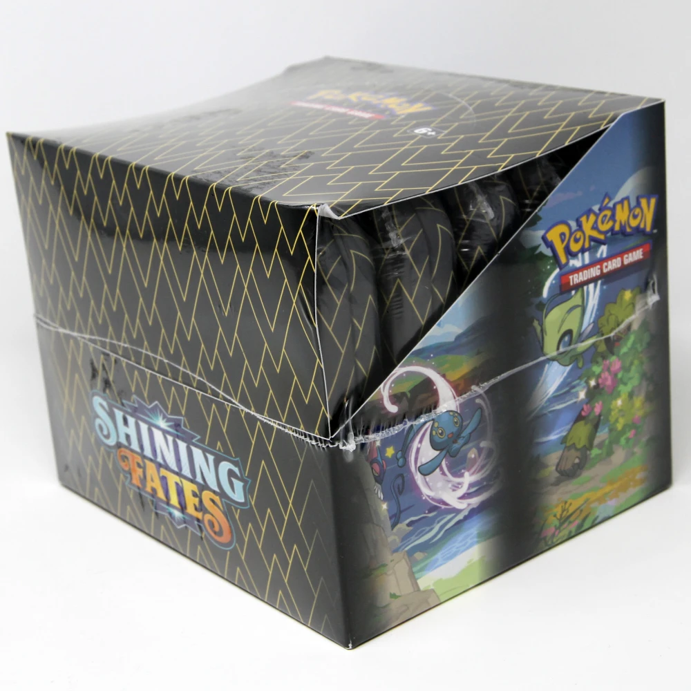 POKEMON TCG Sword & Shield Shining Fates Mini Tins Sealed Display of 10 Tins