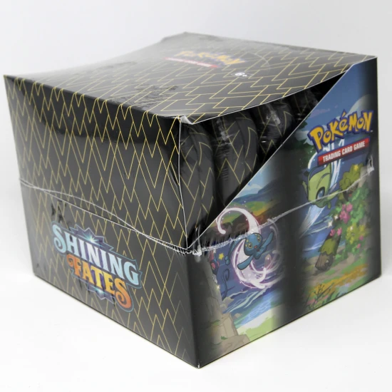 POKEMON TCG Sword & Shield Shining Fates Mini Tins Sealed Display of 10 Tins