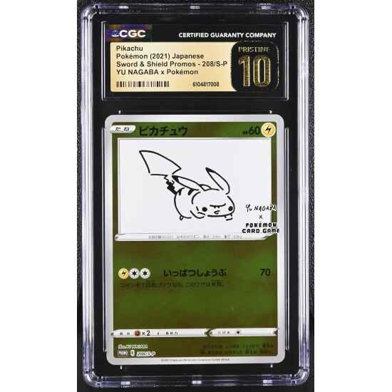 🎰👀 Pikachu 208/s-p CGC 10 Pristine Yu Nagaba X Pokemon Pokemon Japanese