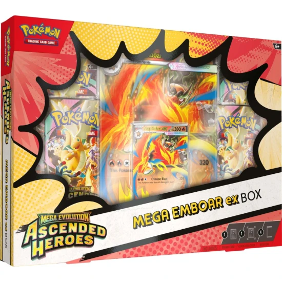 Mega Evolution—Ascended Heroes Mega Meganium, Mega Emboar, Mega Feraligatr ex Box