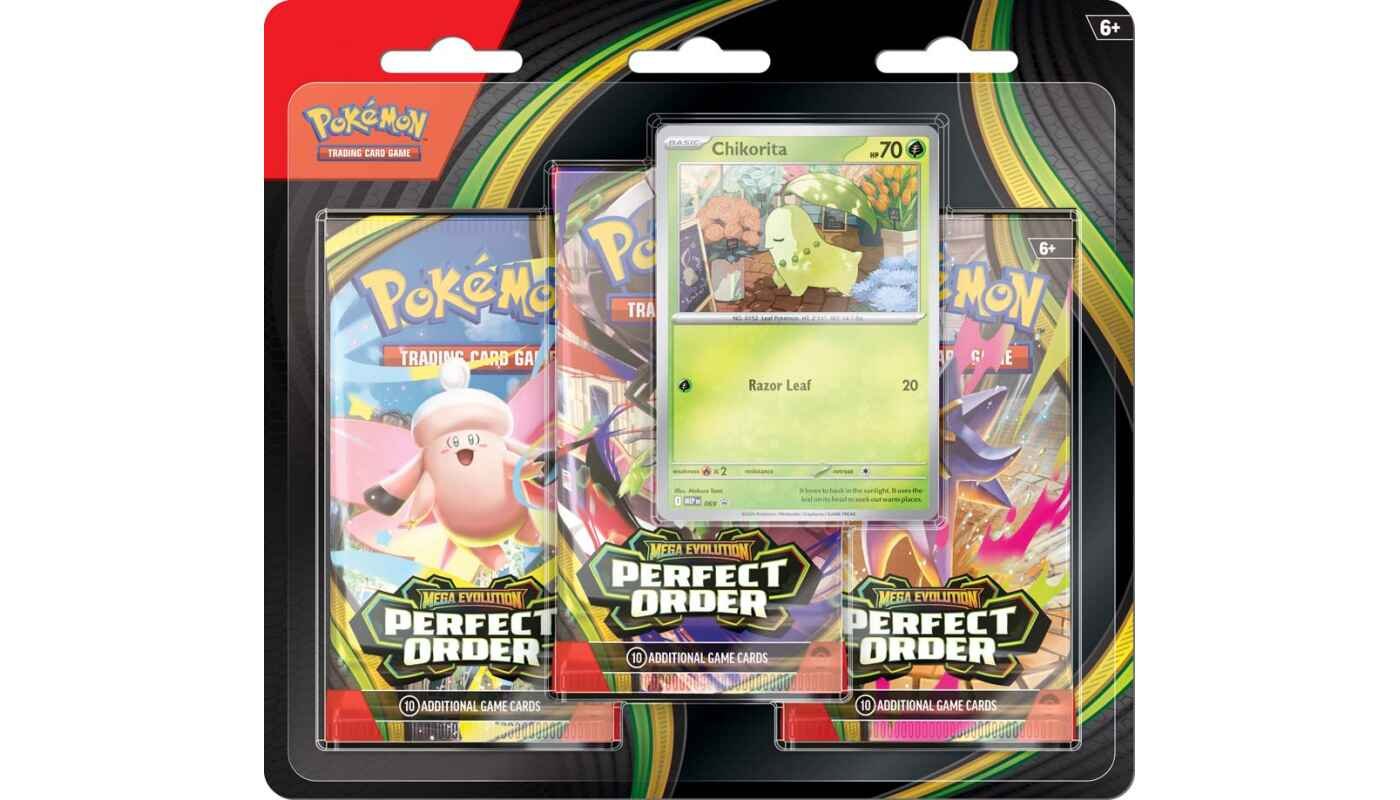 Pokemon TCG Mega Evolution Perfect Order Three Booster Blister EN